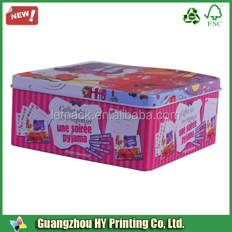 high quality custom logo printed tin candy box