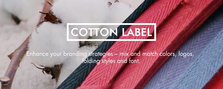 有機綿プリントラベルカスタム織ラベルのための女性服仕入れ・メーカー・工場