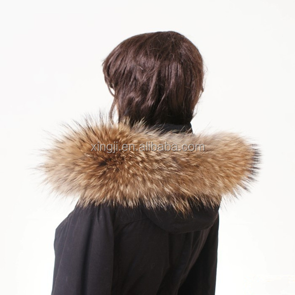 タヌキの毛皮自然カラートップ品質本物ラクーンファー衿ジャケット用問屋・仕入れ・卸・卸売り