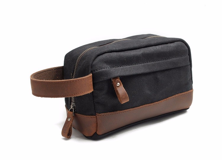 waxed waterproof canvas toiletry pouch bag for men (9).jpg
