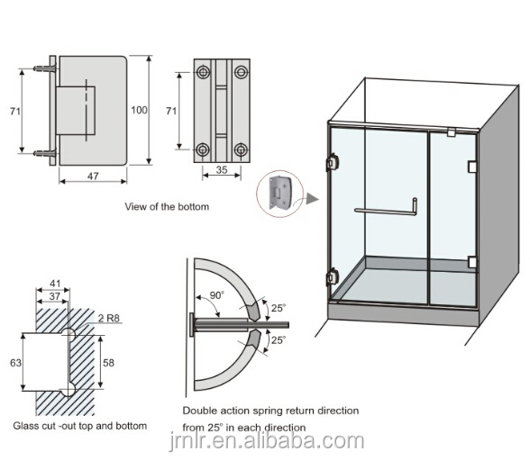 ガラスドアのヒンジステンレス鋼showeroom90度のためにss304のための 問屋・仕入れ・卸・卸売り