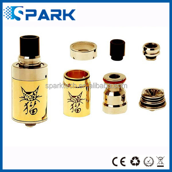 2014 Newest high quality arrival Stainless Steel RDA Rebuildable cat atomizer with factory price wholesale