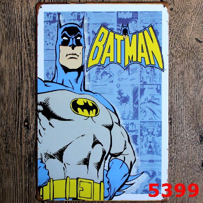 Batman Superhero Vintage Tin Metal Poster Bar Pub Home Garden Cafe