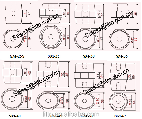 smシリーズバスバーの絶縁体、 低電圧の絶縁体コネクタ仕入れ・メーカー・工場