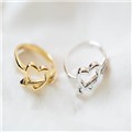 2013 New Design Ancient Copper Plated Cupid Arrow and Heart Shaped Alloy Metal Finger Ring For Women Girl Lover Lucky Jewelry