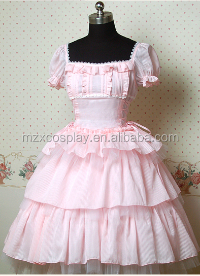 熱い販売の綿半袖ファルバラ甘いロリータドレスハロウィンパーティの衣装クリスマス美しさのためのロングドレス問屋・仕入れ・卸・卸売り