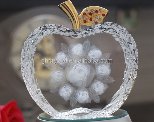 リンゴの形のファッションの水晶ギフト結婚祝い記念結晶仕入れ・メーカー・工場