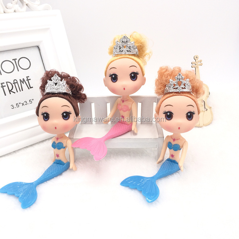 Small Plastic Mermaid Doll Cake Topper Mermaid Ddung Doll Diy Cake