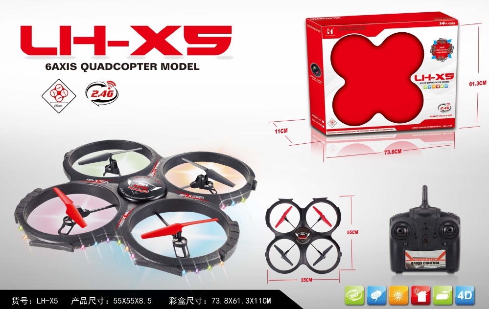 LH-X5 Big quadcopter 6-axis helicoptero drone