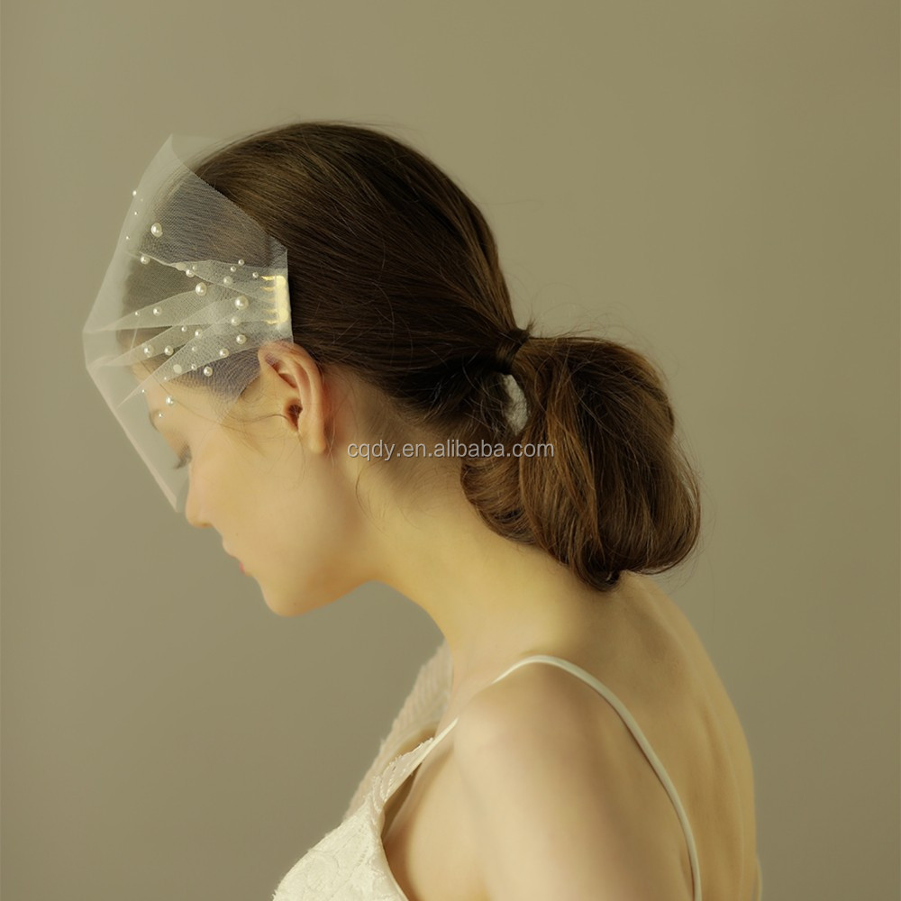 new designer popular birdcage veils face short white wedding