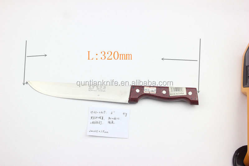 Hot black PP and wooden grain handle chef knife問屋・仕入れ・卸・卸売り