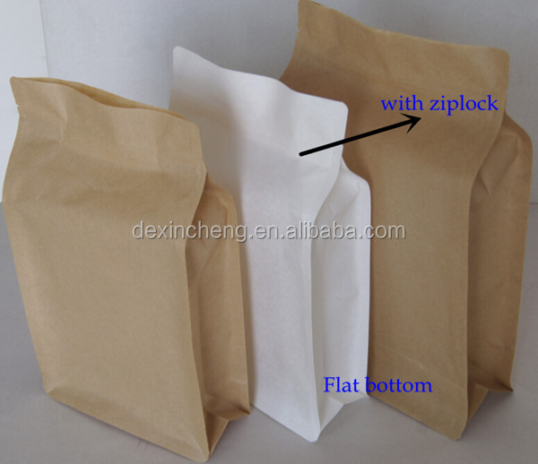 Resealable Block Bottom Bags For Food Package