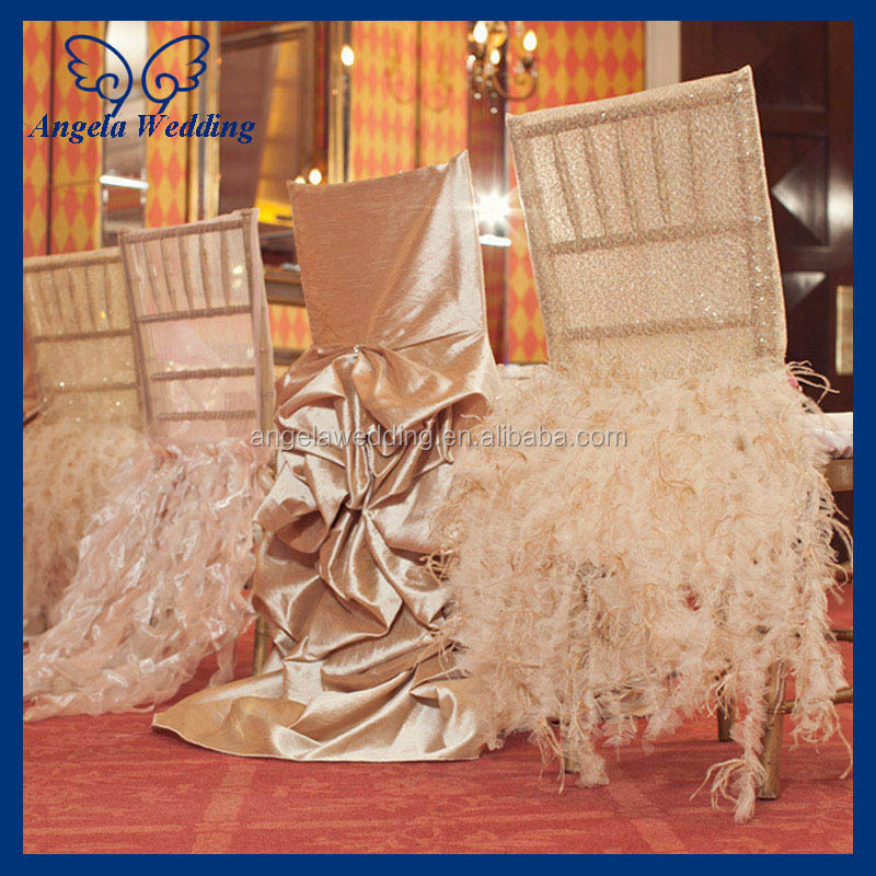 の豪華な結婚式のラベンダーch017b熱い販売のダチョウの羽スパンコールとキアヴァリの椅子のカバー問屋・仕入れ・卸・卸売り