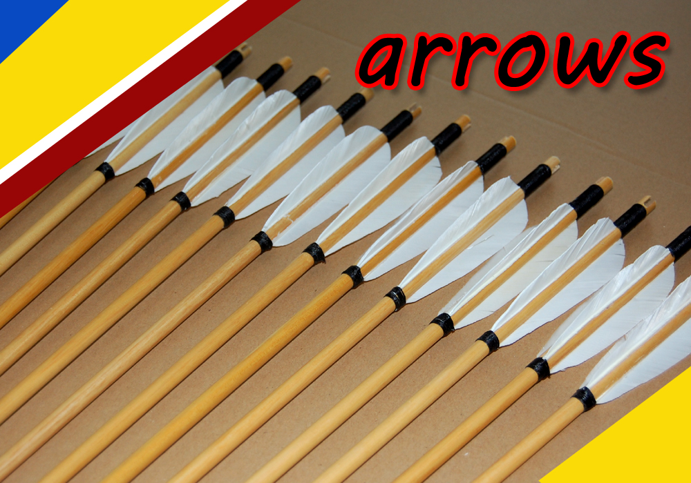 High Quality Wooden Arrow Shaft With 4 Arrow Fletching Feather Buy Wooden Arrow Shaftwood 4362