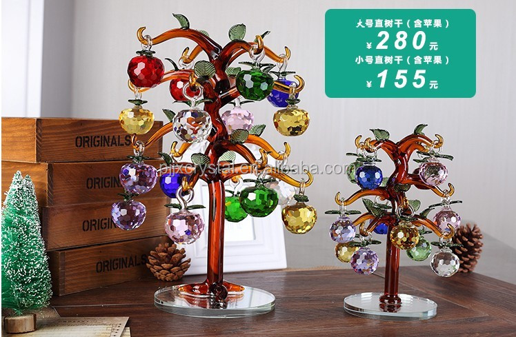 カラフルなクリスタル2015卸売装飾的なリンゴの木でクリスマスプレゼント仕入れ・メーカー・工場