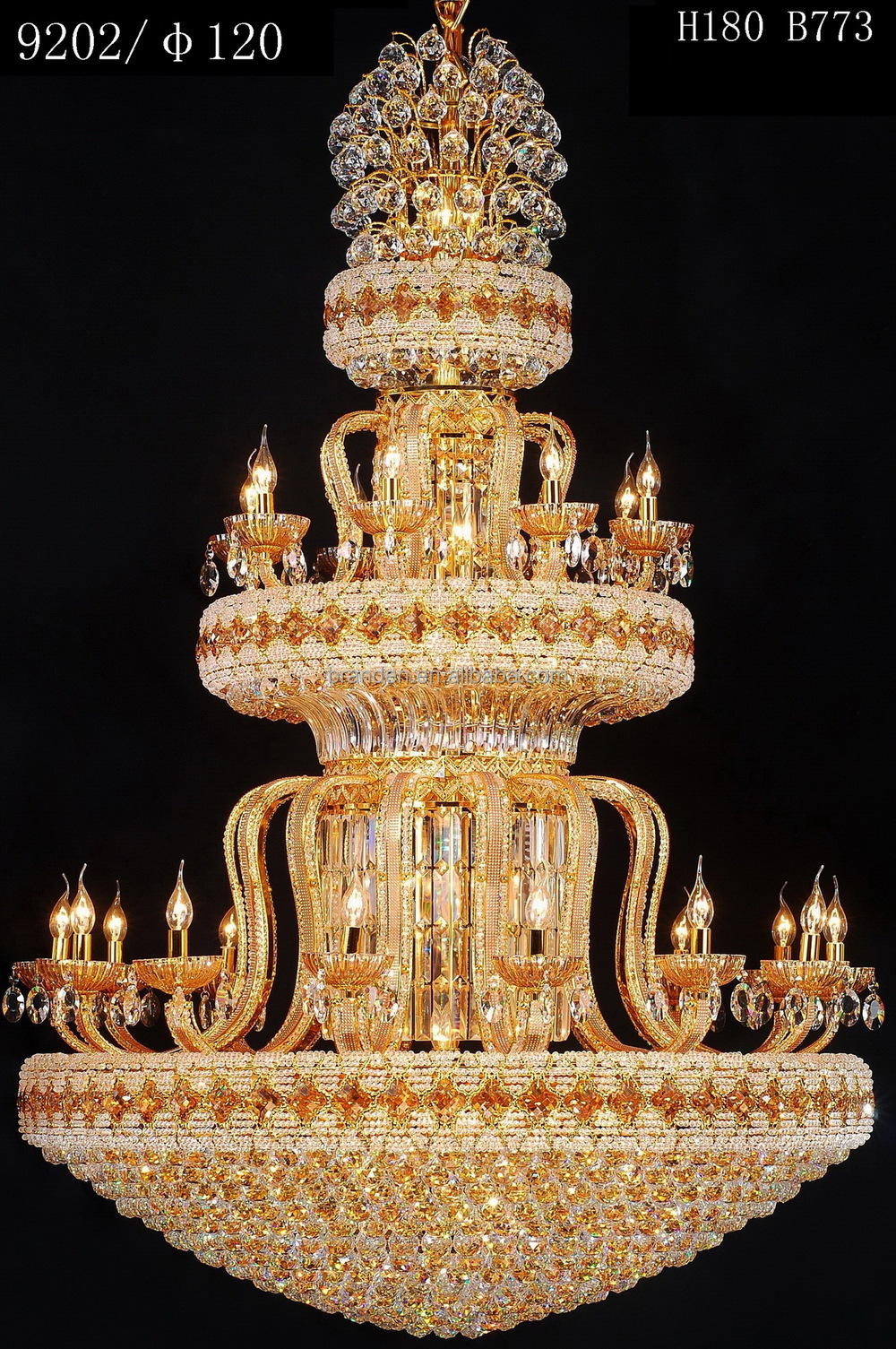 Luxe kristallen kroonluchter in zhongshan met led lamp ...