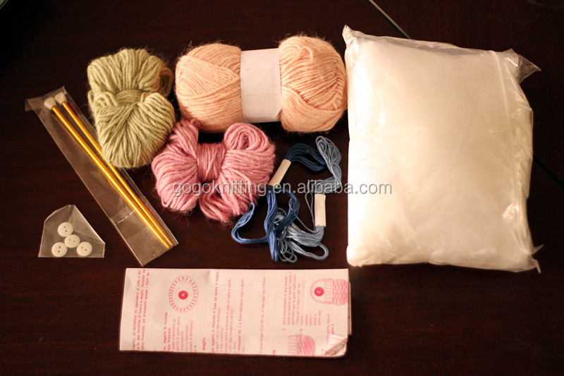 最初のキットを編みをクリートにかわいいニット袋と首の財布やブレスレット仕入れ・メーカー・工場