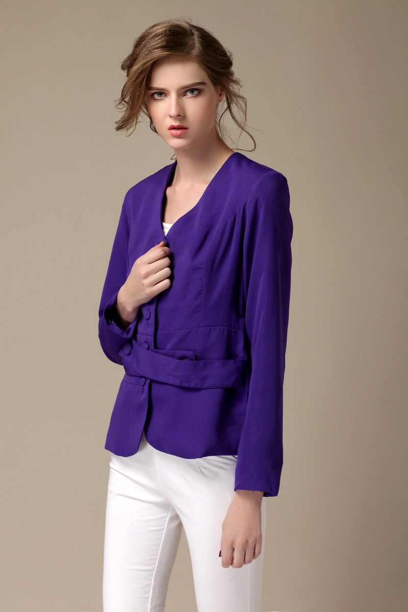 3455- 10#f0012014年熱い販売の株式の服ヨーロッパに輸出されていレディース大きいサイズ春と秋の長い- の長袖ジャケット仕入れ・メーカー・工場