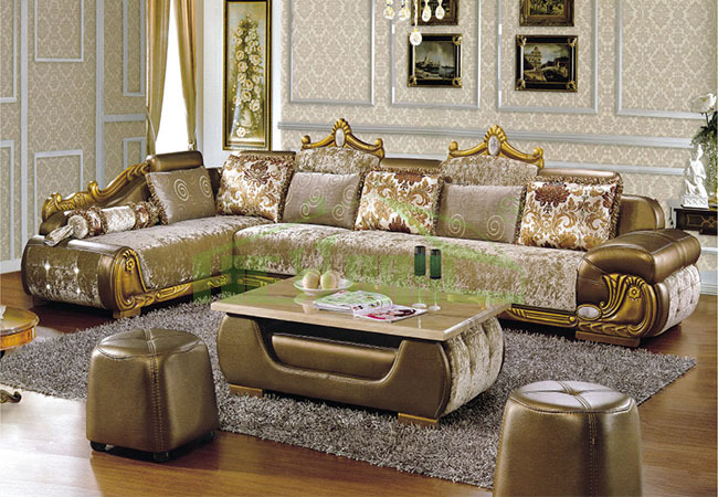 Indian Style Sofa Royal Furniture Sofa Set Design Modern Fabric Corner
