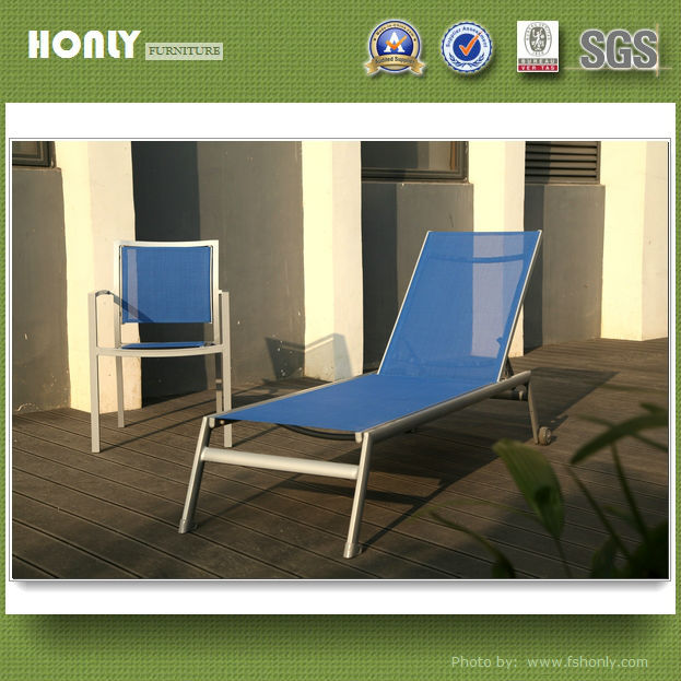 Adjustable backrest beach chaise lounge leisure beach lounge chair