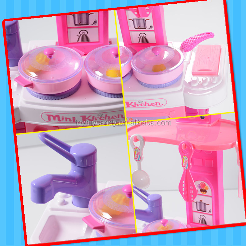 pink plastic toy kitchen