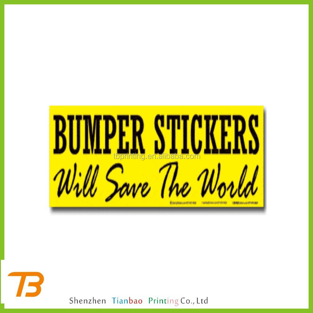 Custom Printed Waterproof Car Bumper Stickers / Reflective Bumper
