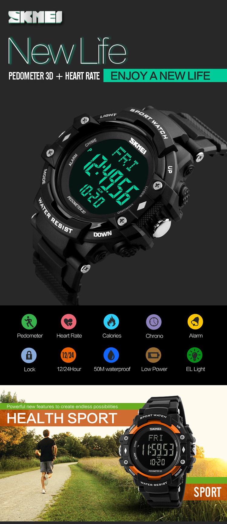 3d pedometer watch