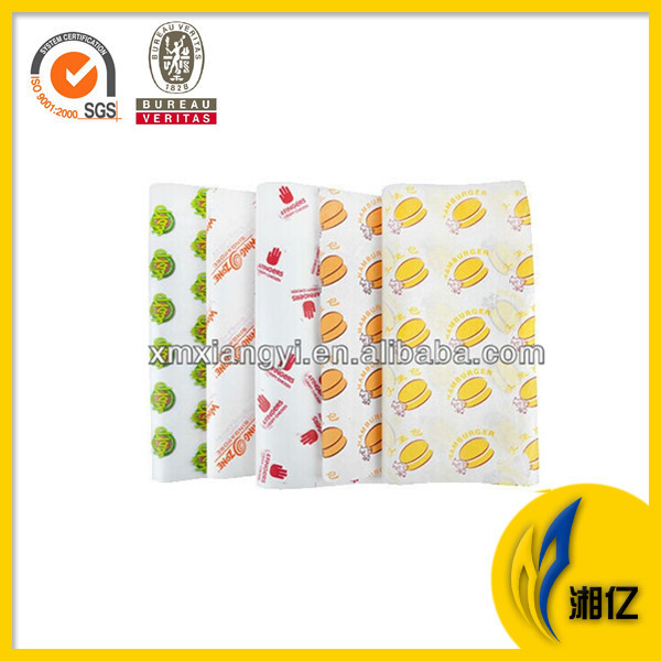 Greaseproof Burger Wrapping for restaurant/sandwich paper