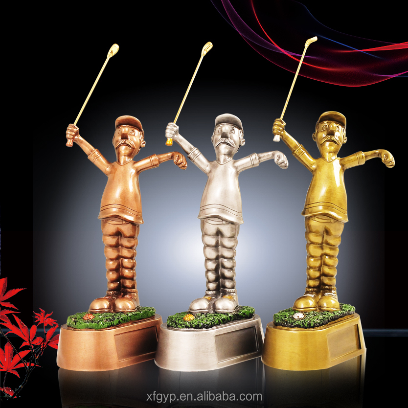 Resin Golfer Figurines,Funny Golf Statue Trophy Awards Buy Resin
