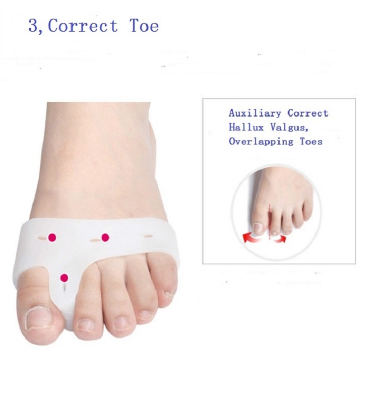 Gel Big Toe Bunion Protector Hallux Valgus Orthopedic Cushion Metatarsal Pads Toe Separators Insole