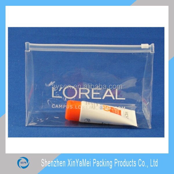 pvc stand up bags with zipper