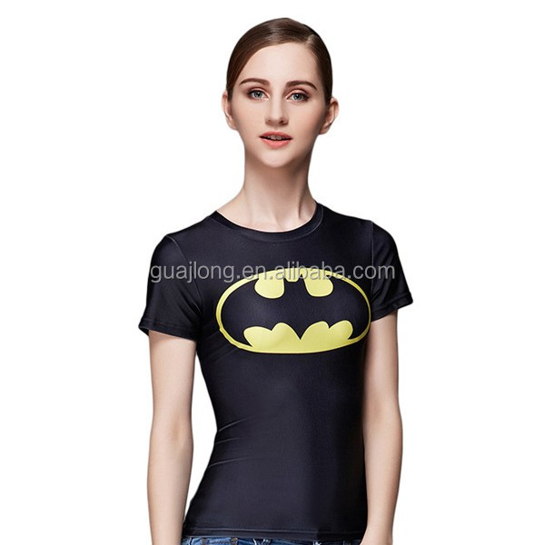 新しい到着ファッションデザイン圧縮タイツ女性トップtシャツ仕入れ・メーカー・工場