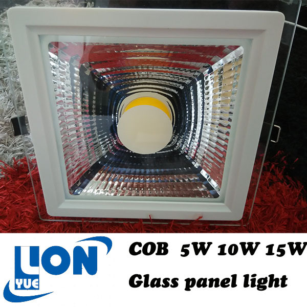Ledパネルライト5ワット10ワット15ワットcob ledガラスパネルライト正方形天井パネルライト仕入れ・メーカー・工場