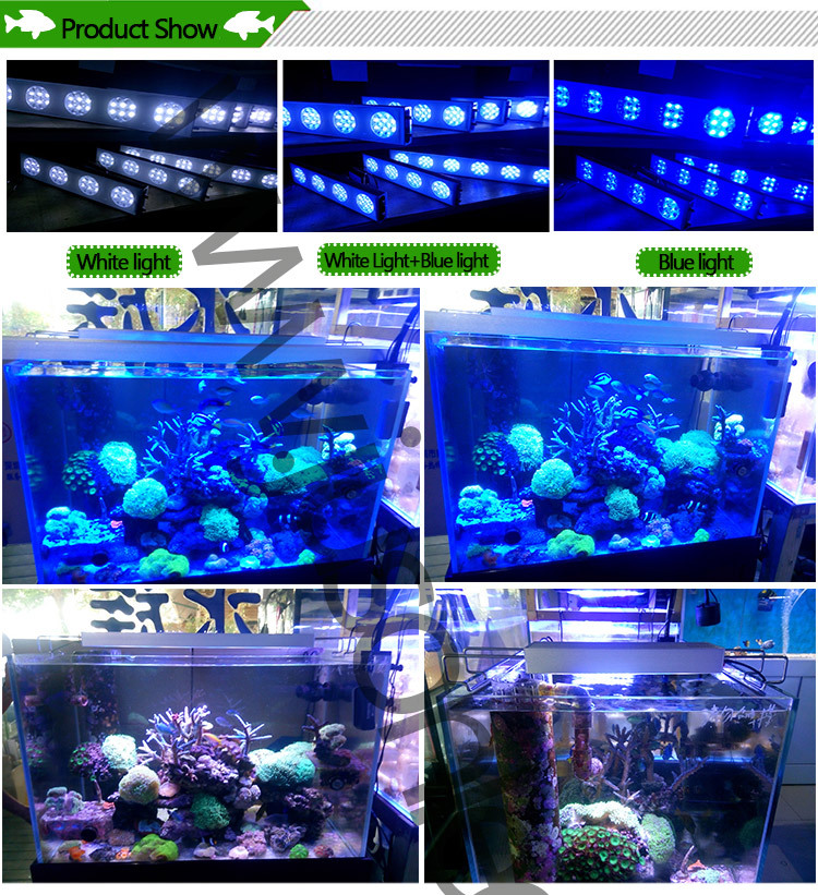 最高と評価されたアルミニウムハウジング72w-288w調光対応ledアクアリウムランプ用アクアリウムライト海洋淡水の魚や植物仕入れ・メーカー・工場