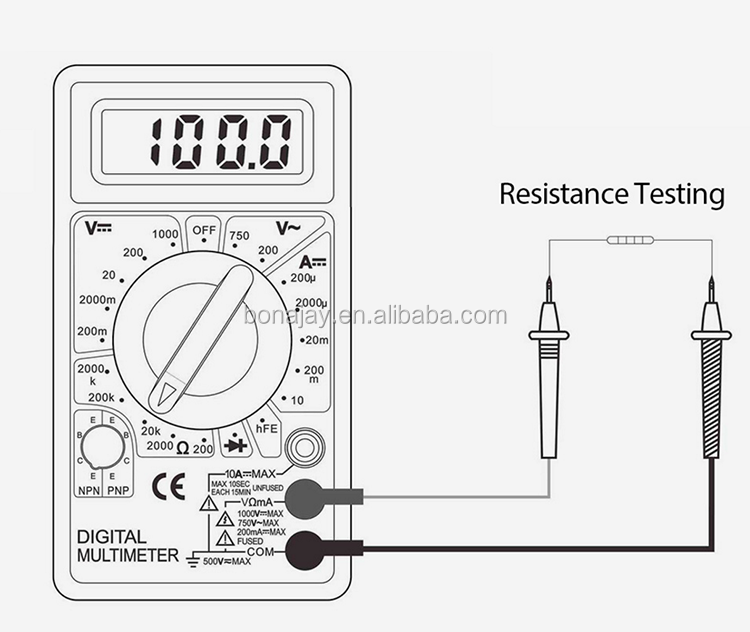 DT-830B MULTIMÈTRE LCD Voltmètre Résistance numérique AC DC Courant Volt  Ohm EUR 8,90 - PicClick FR