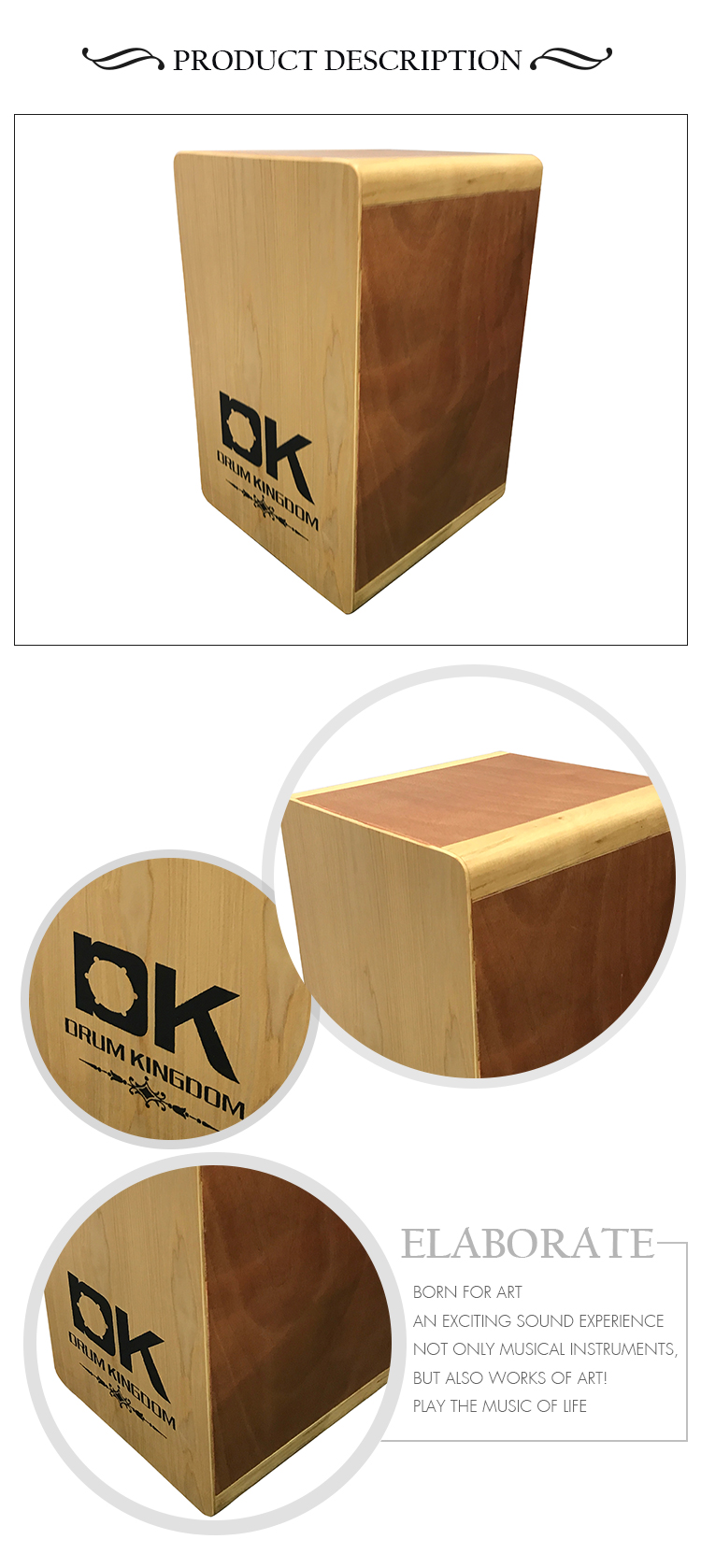 akustický bicí box cajon perkusný boxakustický bicí box cajon perkusný box  