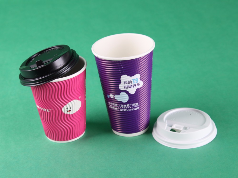 使い捨てロゴプリント紙コーヒー/紅茶や飲料カップ蓋付き仕入れ・メーカー・工場