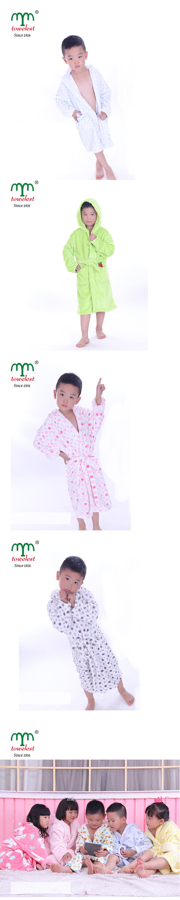 の子供の浴衣2014年新しいフード付きバスローブフランネル印刷中国で作られたホールセール仕入れ・メーカー・工場