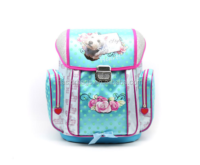 2014 fashion girl school bag with customized printing