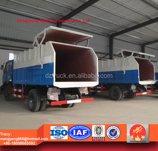 中国新東風密閉ごみ収集車、 ドッキング15トン販売のための廃棄物のトラック仕入れ・メーカー・工場