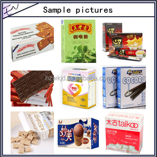 Hot melt automatic chocolate bar carton packaging machine