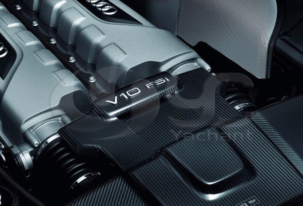 2008-2015 Audi R8 V8 V10 Engine Cover & Motor Shield Cover Twill Weave Glossy Finish (26).jpg
