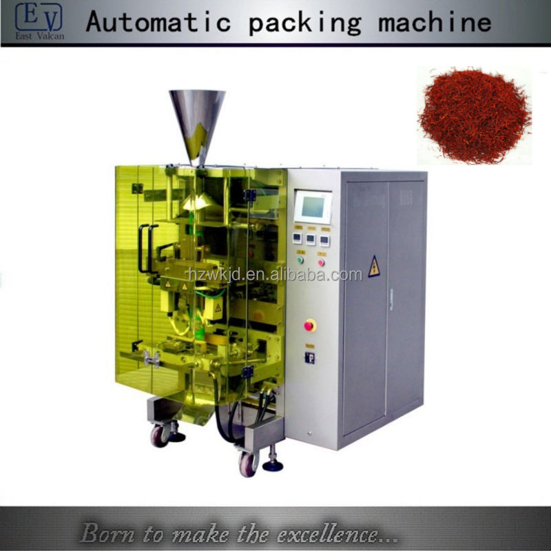 Automatic form fill seal saffron pouch packaging machine