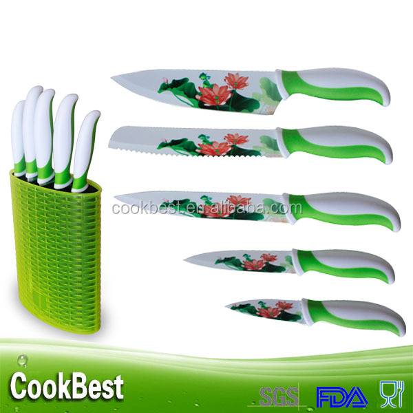 color knife set with PP handle of 5問屋・仕入れ・卸・卸売り