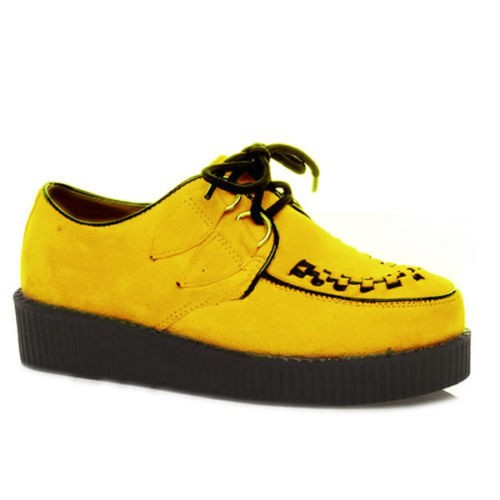 WOMENS SHOES CREEPERS PLATFORM WEDGE LACE UP SHOES CASUAL SHOES BOOTS
