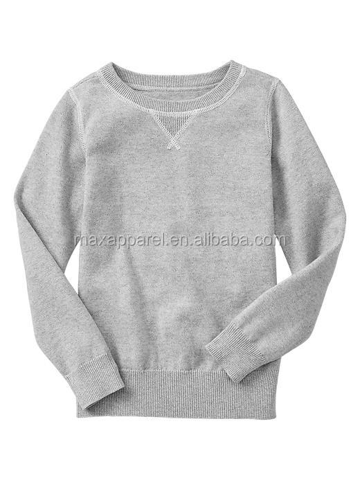 熱い販売の良質のクルーネックのセーターの子の服の泥灰土ステッチvは、 ファッショナブルなクルーネックセーター男の子のセーター仕入れ・メーカー・工場