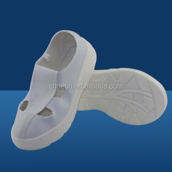 2014年熱い販売の高品質のホワイトカラー4穴帯電防止労働者の使用のための靴問屋・仕入れ・卸・卸売り