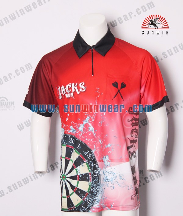 Fashionable Womens Custom Dart Shirt / High Quality Sublimation Beautiful Girls Dart Jersey