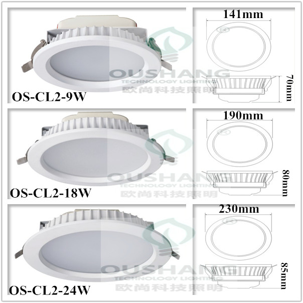 アルミ押し出し材の筐体18wled調光ledダウンライト問屋・仕入れ・卸・卸売り