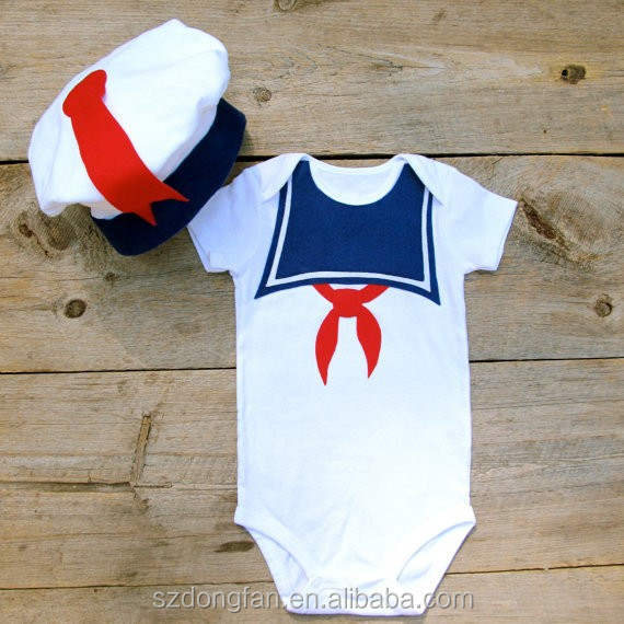 赤ちゃんファンシーコットンシャツ子供ハロウィン衣装ベビー服海軍スタイルロンパーススーツ卸売セーラースーツ仕入れ・メーカー・工場
